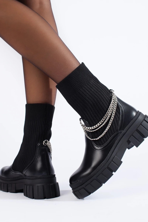 melnas krāsas sieviešu zābaki ar... melnas krāsas sieviešu zābaki ar...