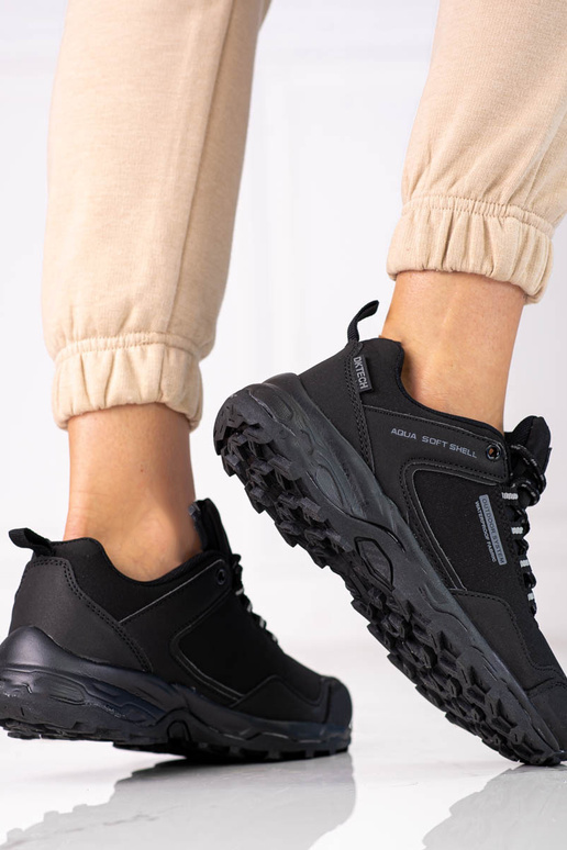 Melni ūdensnecaurlaidīgi trekking zābaki Melni ūdensnecaurlaidīgi trekking zābaki