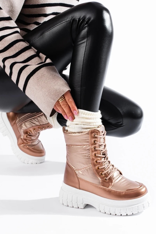 Zelta krāsas Sieviešu sniega zābaki...