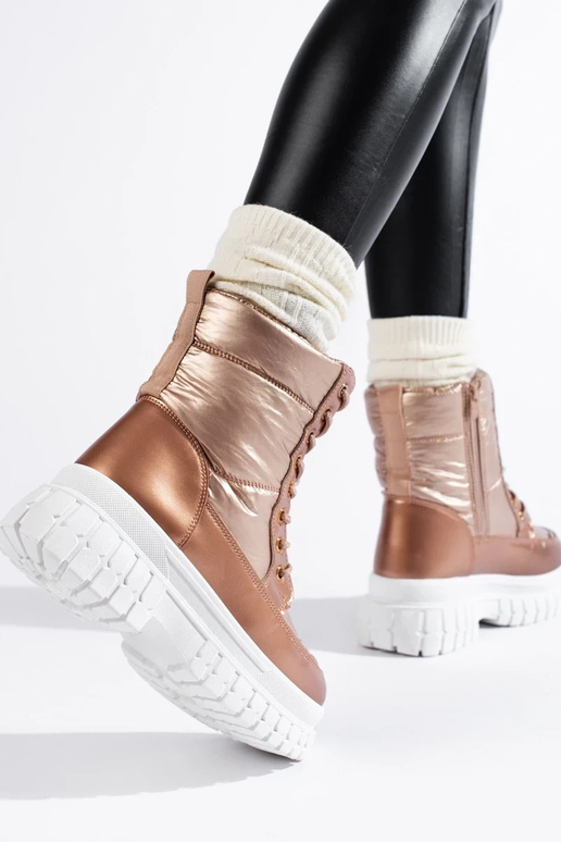 Zelta krāsas Sieviešu sniega zābaki...