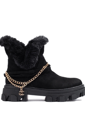 zamšādas sieviešu zābaki ar...