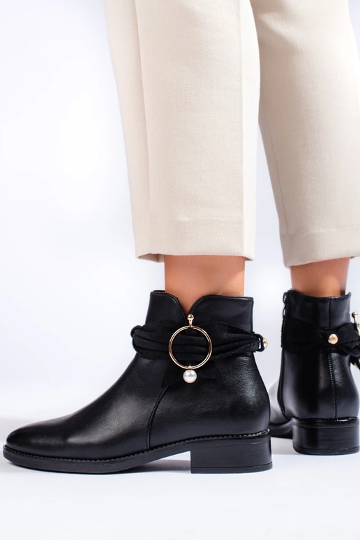 Sieviešu puszābaki plakans Melnas krāsas