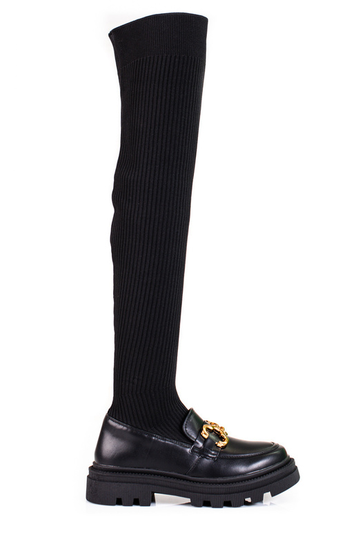 melnas krāsas Sieviešu zābaki ar... melnas krāsas Sieviešu zābaki ar...