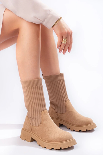 zamšādas sieviešu zābaki ar... 2