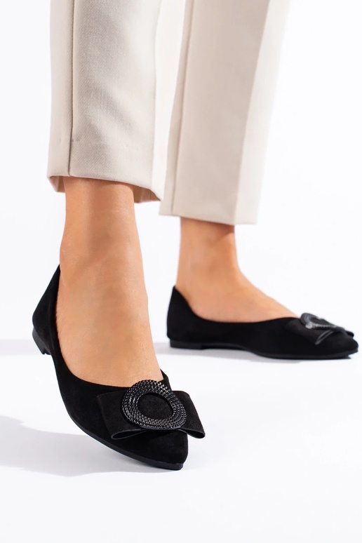 zamšādas balerīnas Shelovet Melnas... zamšādas balerīnas Shelovet Melnas...