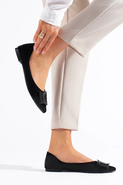 zamšādas balerīnas Shelovet Melnas... zamšādas balerīnas Shelovet Melnas...