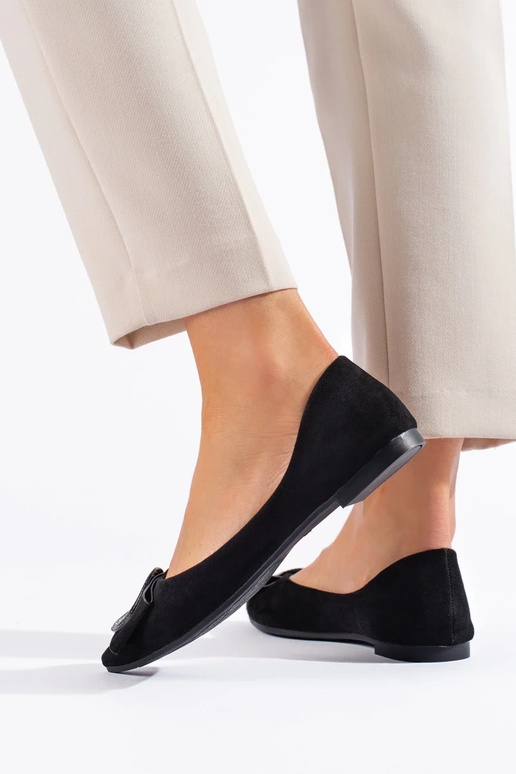 zamšādas balerīnas Shelovet Melnas... zamšādas balerīnas Shelovet Melnas...