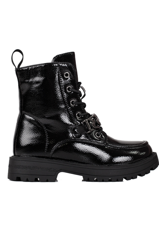 melnas krāsas mežģīņots zābaki meitenīga