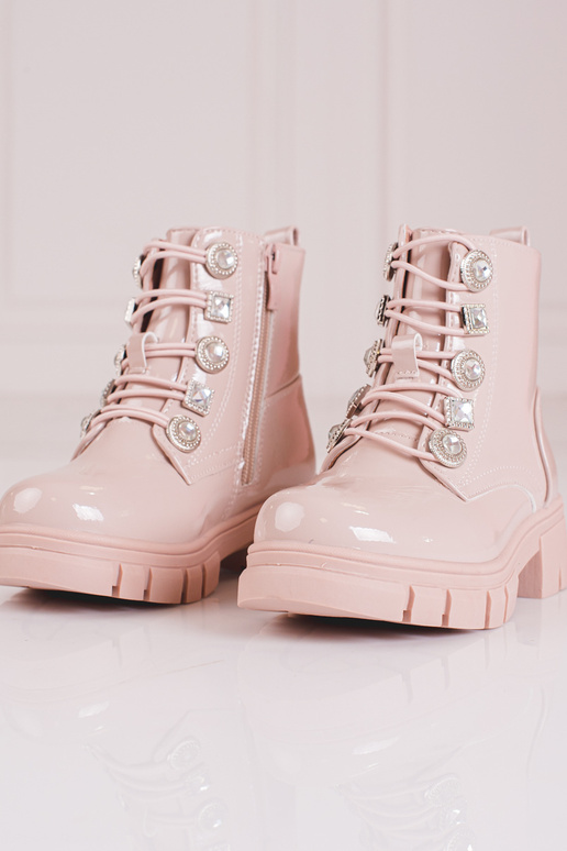 šņorējami zābaki meitenīga ar...