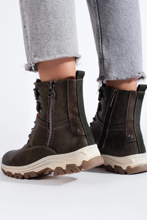 šņorējami zābaki ar dekoratīvu... šņorējami zābaki ar dekoratīvu...