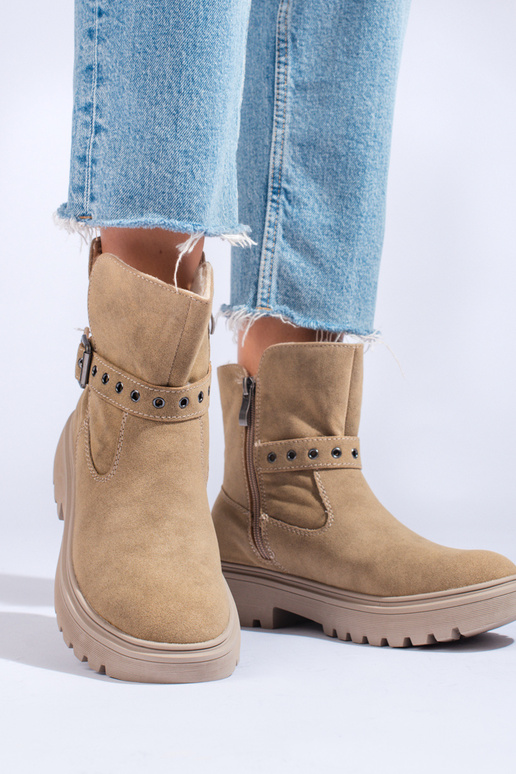 smilšu krāsas sieviešu zābaki no eko... smilšu krāsas sieviešu zābaki no eko...