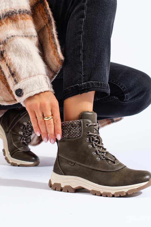 apavi sieviešu ar platformu tumšszaļš