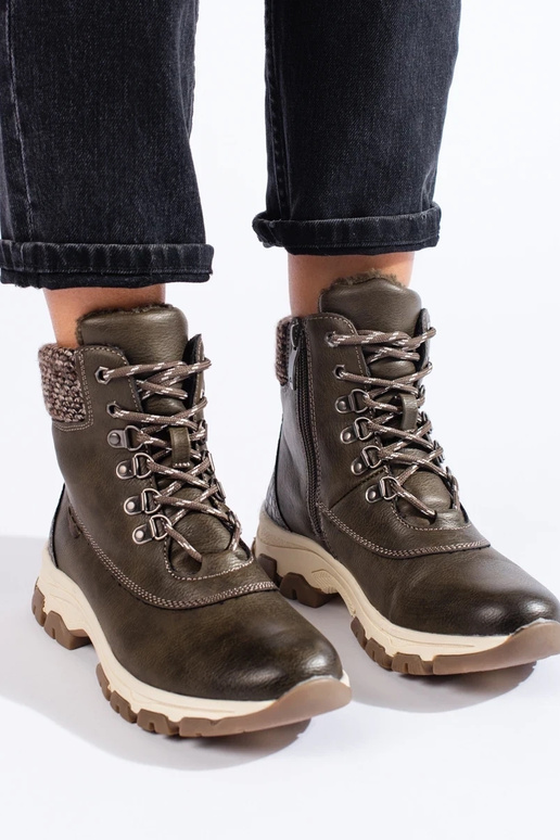 apavi sieviešu ar platformu tumšszaļš