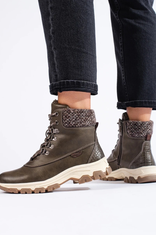 apavi sieviešu ar platformu tumšszaļš