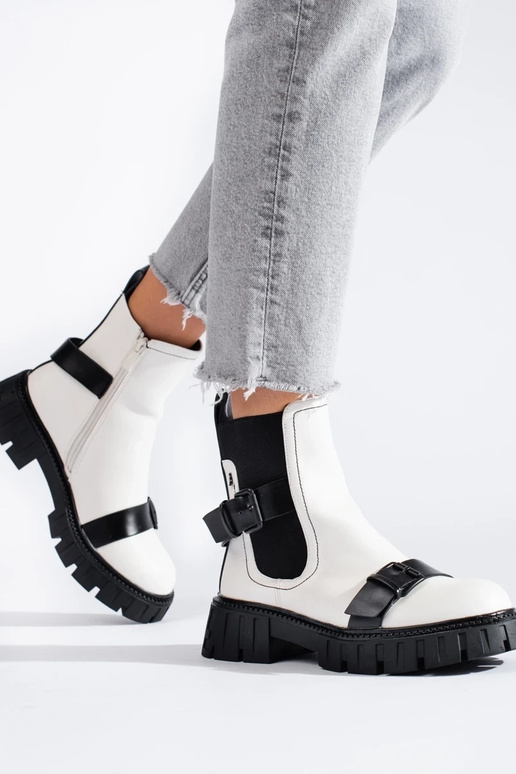 baltas krāsas Sieviešu zābaki ar...