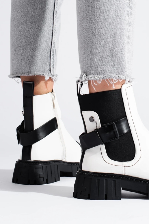 baltas krāsas Sieviešu zābaki ar...