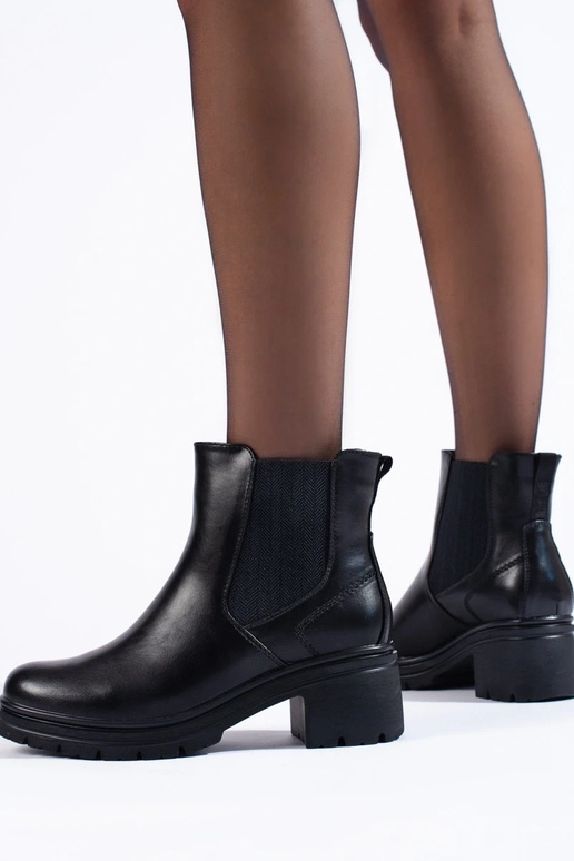 melnas krāsas Sieviešu zābaki uz papēža melnas krāsas Sieviešu zābaki uz papēža