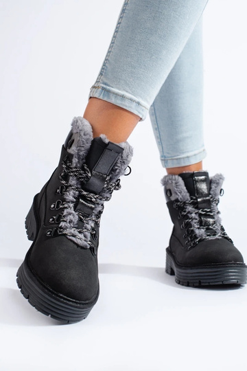 melnas krāsas Sieviešu zābaki 2