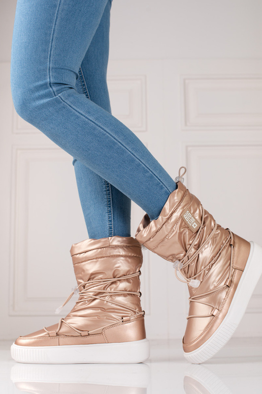 Zelta krāsas Sieviešu sniega zābaki...