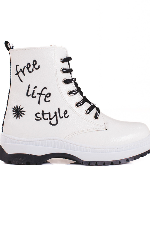 baltas krāsas zābaki meitenīga POTOCKI