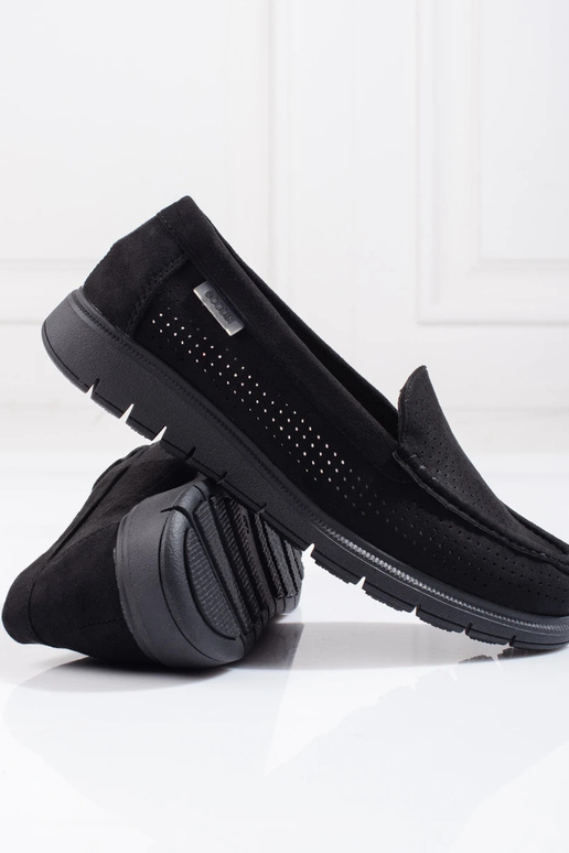 melnas krāsas Sieviešu mokasīni Shelovet