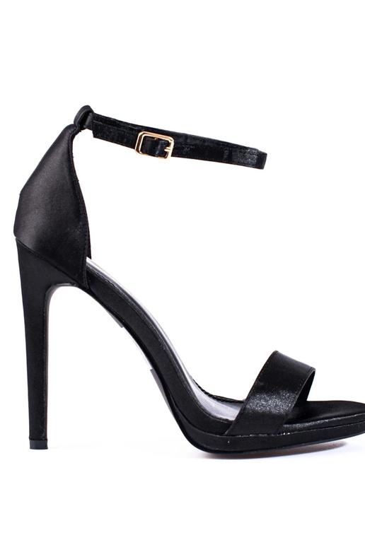 melni augstpapēžu sandales sievietēm...