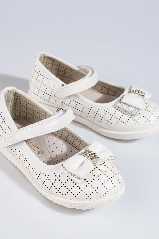 balerīnas  Vinceza balta krāsa balerīnas  Vinceza balta krāsa