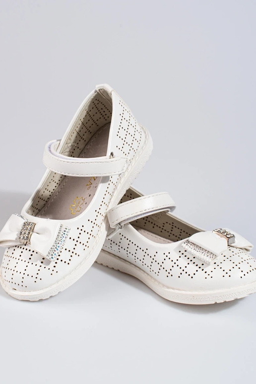 balerīnas  Vinceza balta krāsa balerīnas  Vinceza balta krāsa