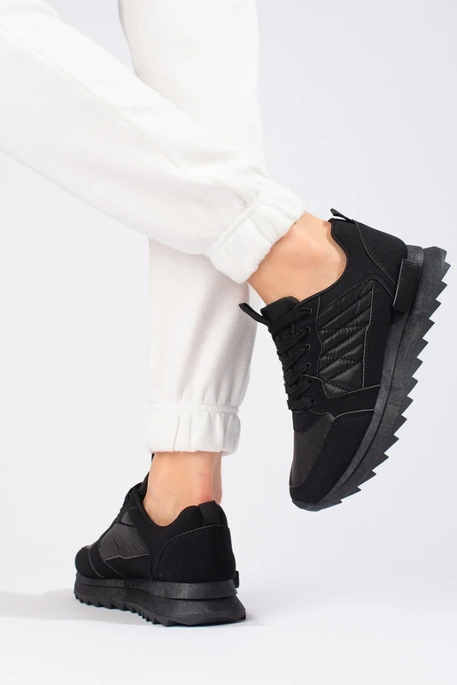 Sneakers  apavi Potocki Melnas krāsas Sneakers  apavi Potocki Melnas krāsas