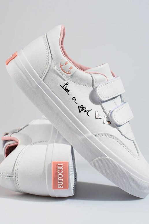Sporta stila apavi   Potocki balta krāsa