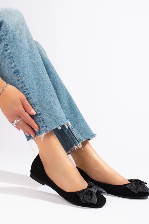 zamšādas  balerīnas  Shelovet Melnas... zamšādas  balerīnas  Shelovet Melnas...