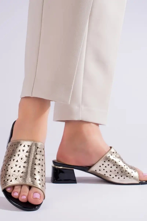 Zelta krāsas  čības    Shelovet