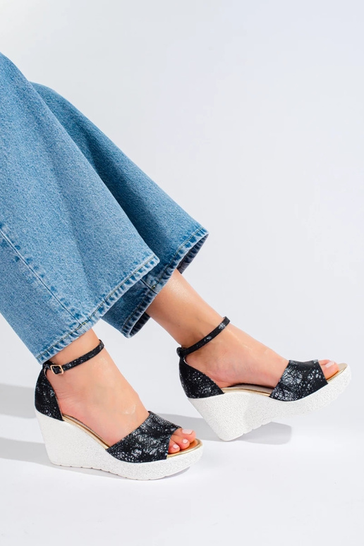 sandales   melns-balta krāsa Shelovet sandales   melns-balta krāsa Shelovet