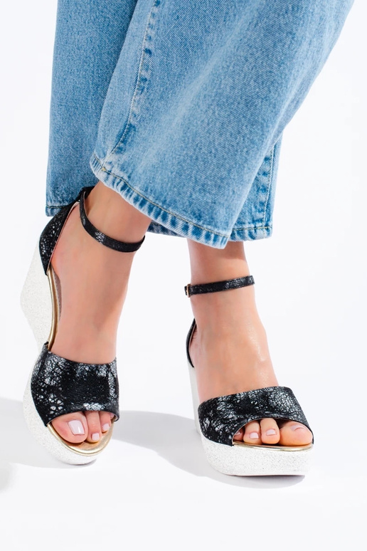 sandales   melns-balta krāsa Shelovet sandales   melns-balta krāsa Shelovet