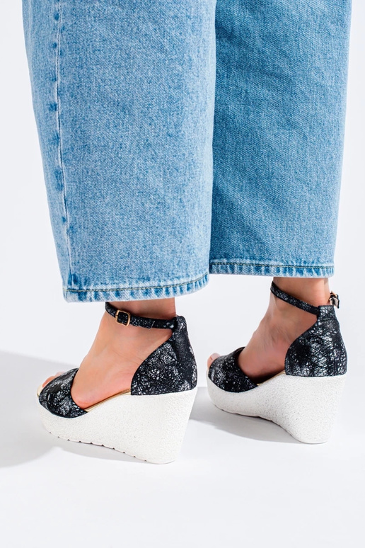 sandales   melns-balta krāsa Shelovet sandales   melns-balta krāsa Shelovet