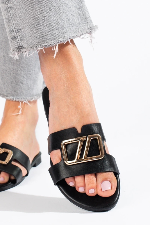 Eleganta stila čības   Melnas krāsas...