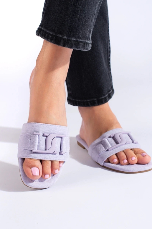 Violeta krāsa sieviešu zamšādas čības... Violeta krāsa sieviešu zamšādas čības...