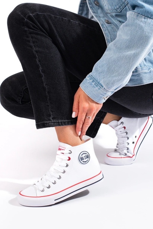 Sieviešu zābaki  balta krāsa BIG STAR...