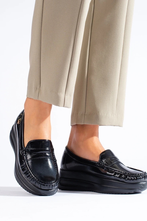 Laque Melnas krāsas mokasīni uz... Laque Melnas krāsas mokasīni uz...