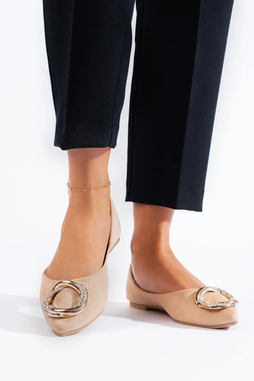 zamšādas balerīnas smilšu... 2