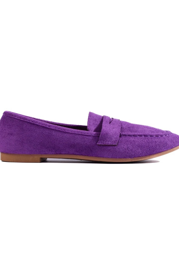 zamšādas  kurpes  purpura...
