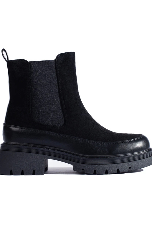 melnas krāsas zamšādas zābaki Chelsea...
