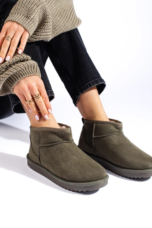 haki krāsas Sieviešu sniega zābaki