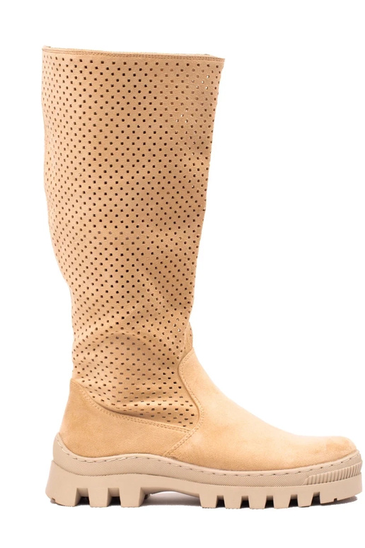 zamšādas ažūra garie zābaki Potocki