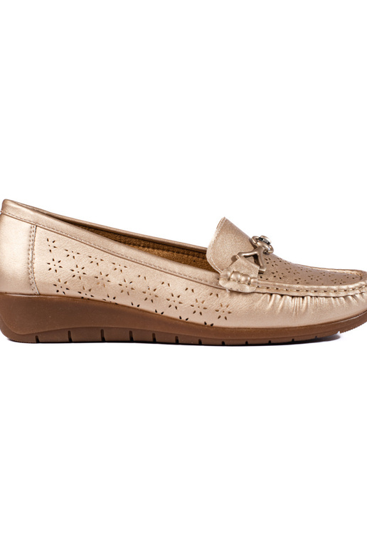 Zelta krāsas Sieviešu mokasīni