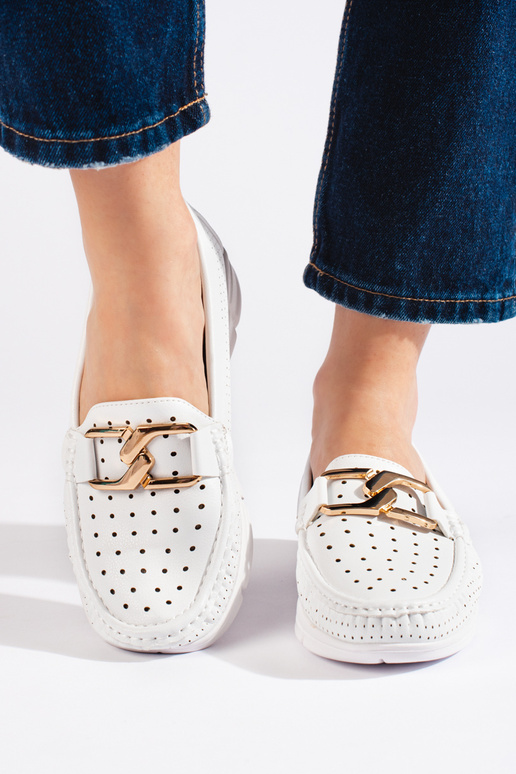 baltas krāsas Sieviešu mokasīni baltas krāsas Sieviešu mokasīni