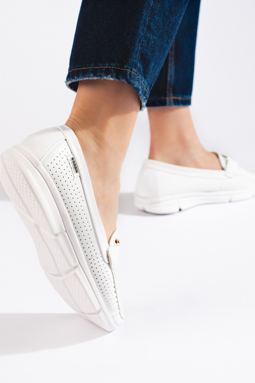 baltas krāsas Sieviešu mokasīni baltas krāsas Sieviešu mokasīni