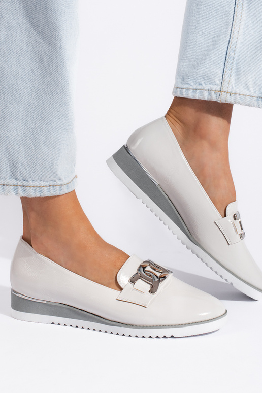 baltas krāsas  kurpes ar platformu