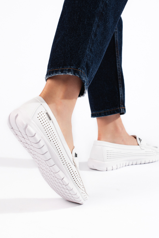 Sieviešu mokasīni balta krāsa Sieviešu mokasīni balta krāsa