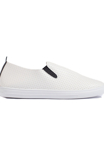 kurpes slip on balta...